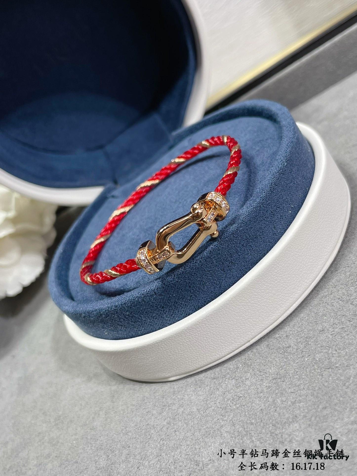 692ff40a99f2d84055c8dc28 New Release ❤️ Fred Style Small Half-Diamond Horseshoe Gold-Plated Stainless Steel Bracelet – Fashionable, Exquisite, High-End Custom Design