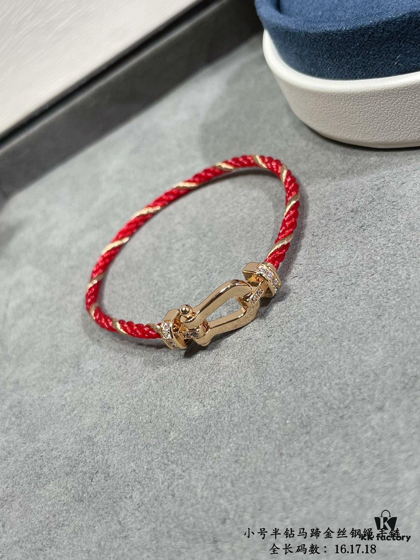 692ff40a99f2d84055c8dc29 New Release ❤️ Fred Style Small Half-Diamond Horseshoe Gold-Plated Stainless Steel Bracelet – Fashionable, Exquisite, High-End Custom Design