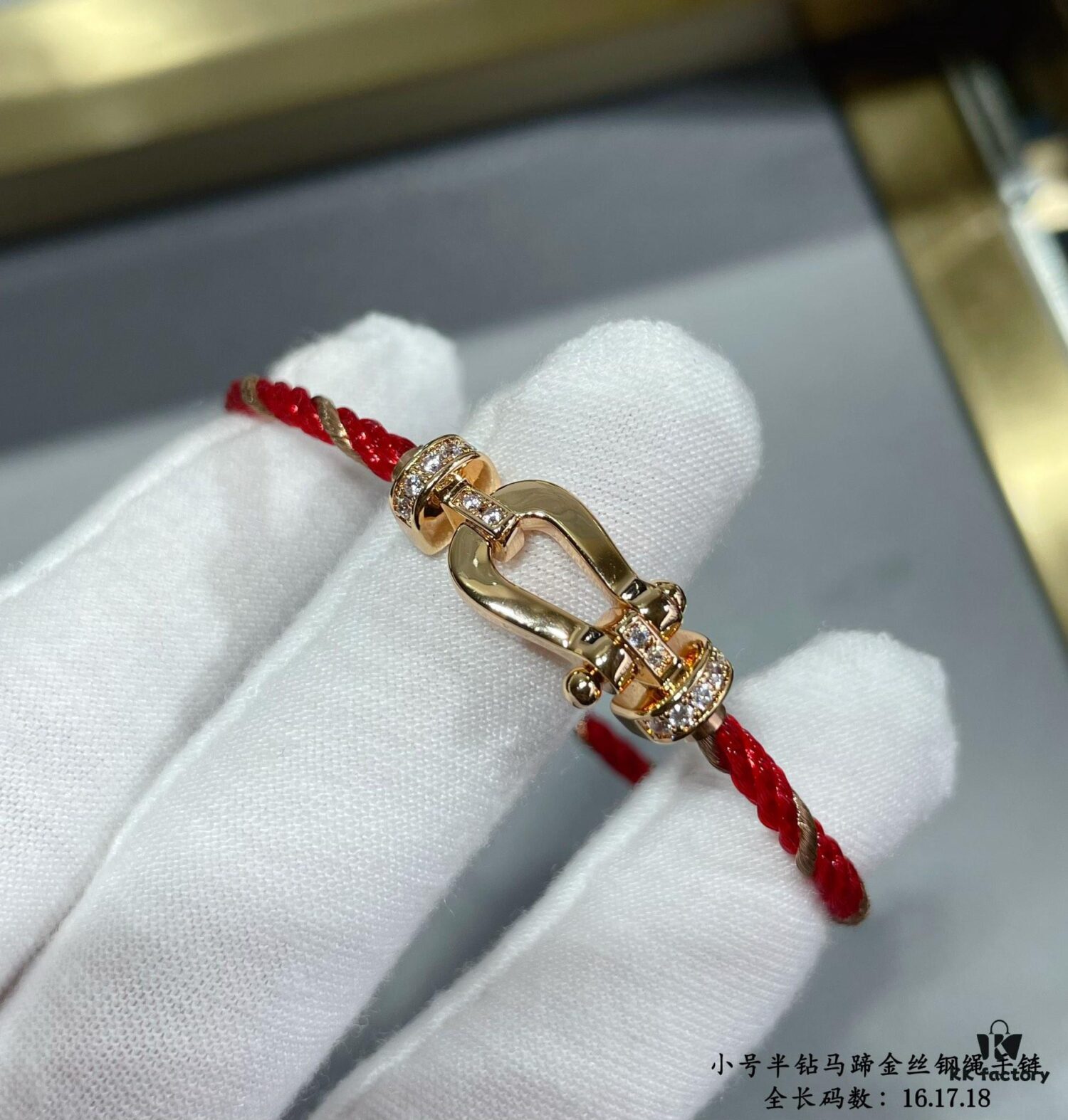 692ff40c99f2d84055c8dc2b New Release ❤️ Fred Style Small Half-Diamond Horseshoe Gold-Plated Stainless Steel Bracelet – Fashionable, Exquisite, High-End Custom Design