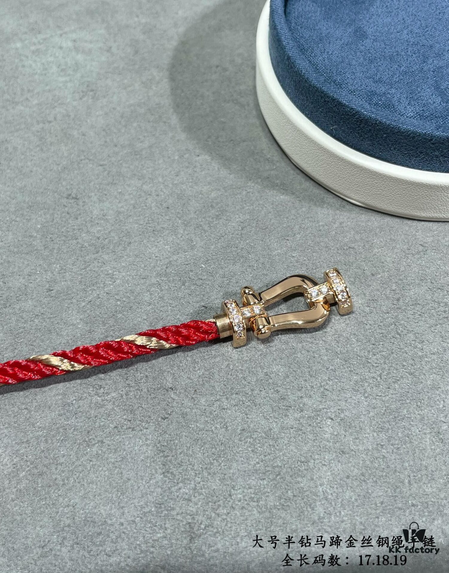 692ff42199f2d84055c8dc4c New Release! Fred Large Half-Diamond Horseshoe Gold-Plated Steel Cable Bracelet – High-End Fashion, Exquisite Craftsmanship