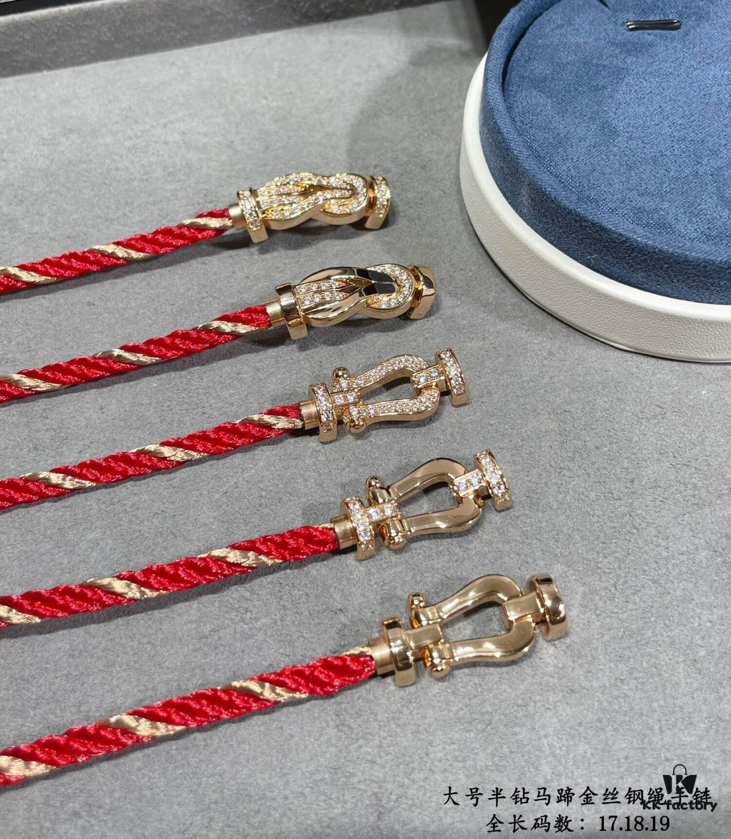 692ff42199f2d84055c8dc4d New Release! Fred Large Half-Diamond Horseshoe Gold-Plated Steel Cable Bracelet – High-End Fashion, Exquisite Craftsmanship