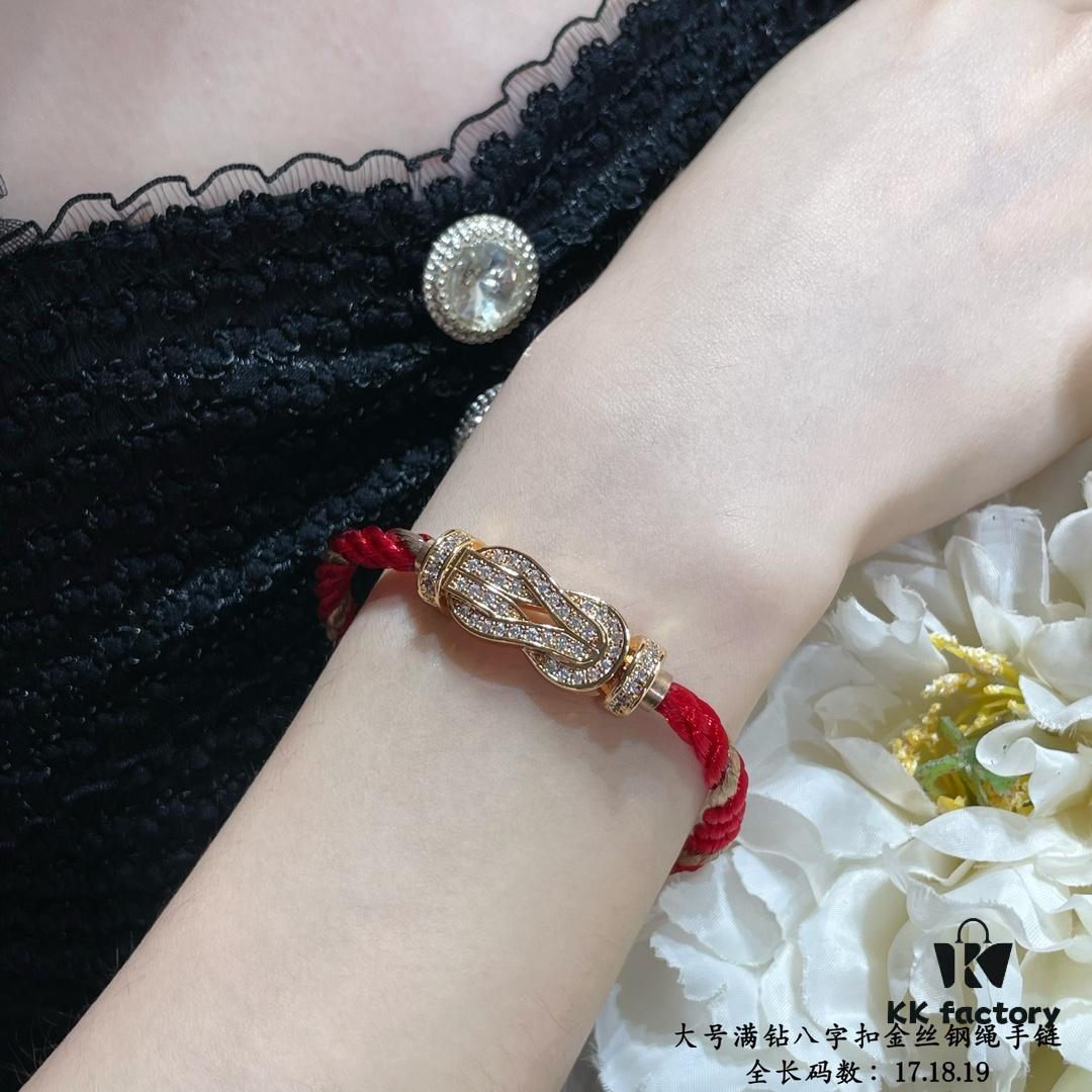 692ff42999f2d84055c8dc5b New Arrival ❤️ Fred Large Full Diamond Infinity Clasp Gold-Plated Steel Rope Bracelet – Luxury Fashion Elegant High-End Custom Design, Thickened 18K Gold Plating, Precision Micro-Pave, Must-Have for Influencers and Style Enthusiasts