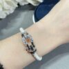 692ff44c99f2d84055c8dc8c Fred Large Black and White Diamond Horseshoe White Rope Bracelet - Luxury Fashion Exquisite Craftsmanship