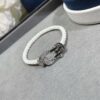 692ff45199f2d84055c8dc91 Fred Large Black and White Diamond Horseshoe White Rope Bracelet - Luxury Fashion Exquisite Craftsmanship