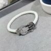 692ff45199f2d84055c8dc94 Fred Large Black and White Diamond Horseshoe White Rope Bracelet - Luxury Fashion Exquisite Craftsmanship