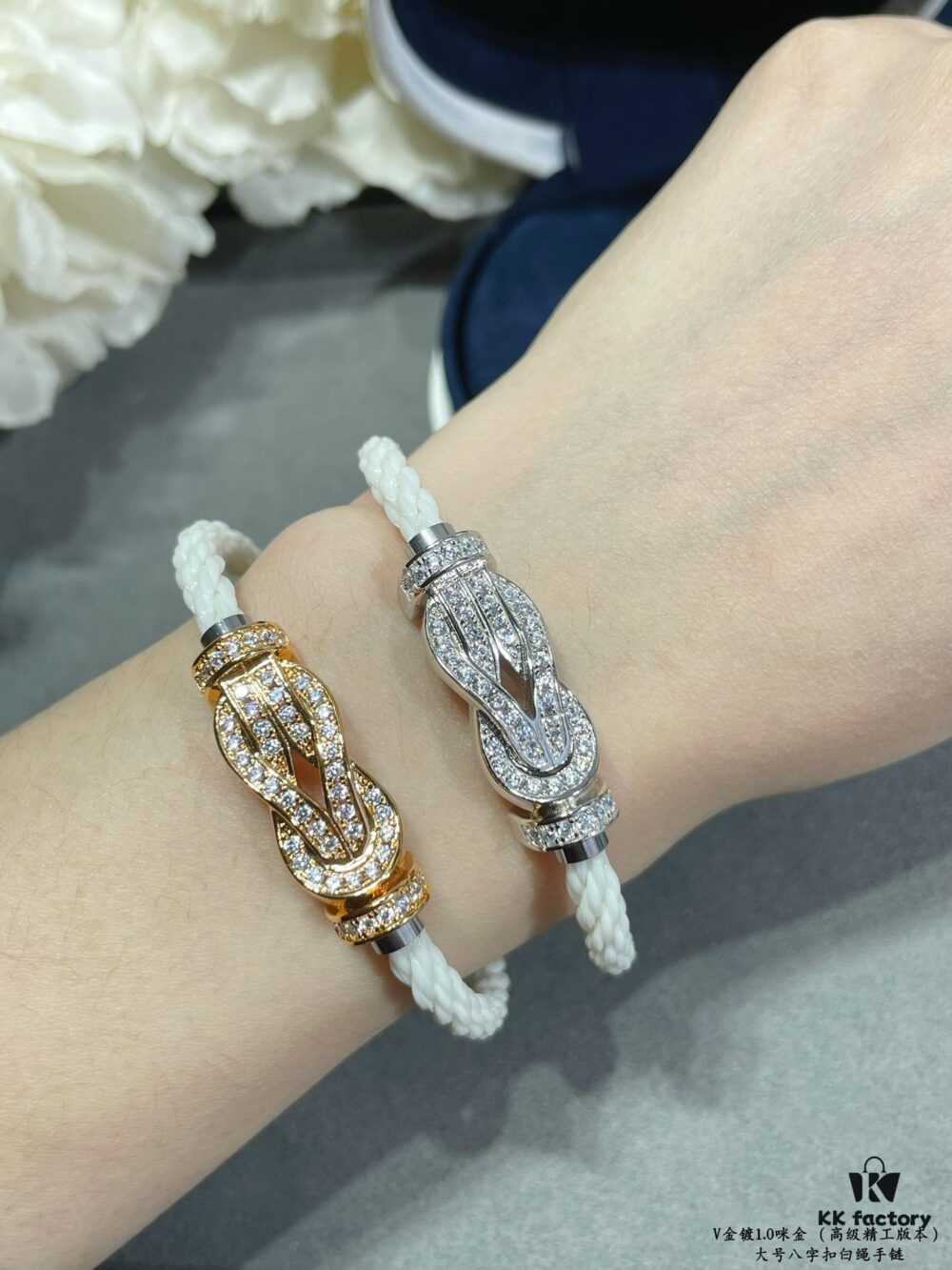 692ff45399f2d84055c8dc95 Fred Large Full Diamond Infinity Knot White Rope Bracelet – Luxury Fashion Elegant Design, High-End Custom Jewelry with Thick 18K Gold Plated Finish, Precision Micro-Pave, Must-Have Item for Influencers and Style Enthusiasts