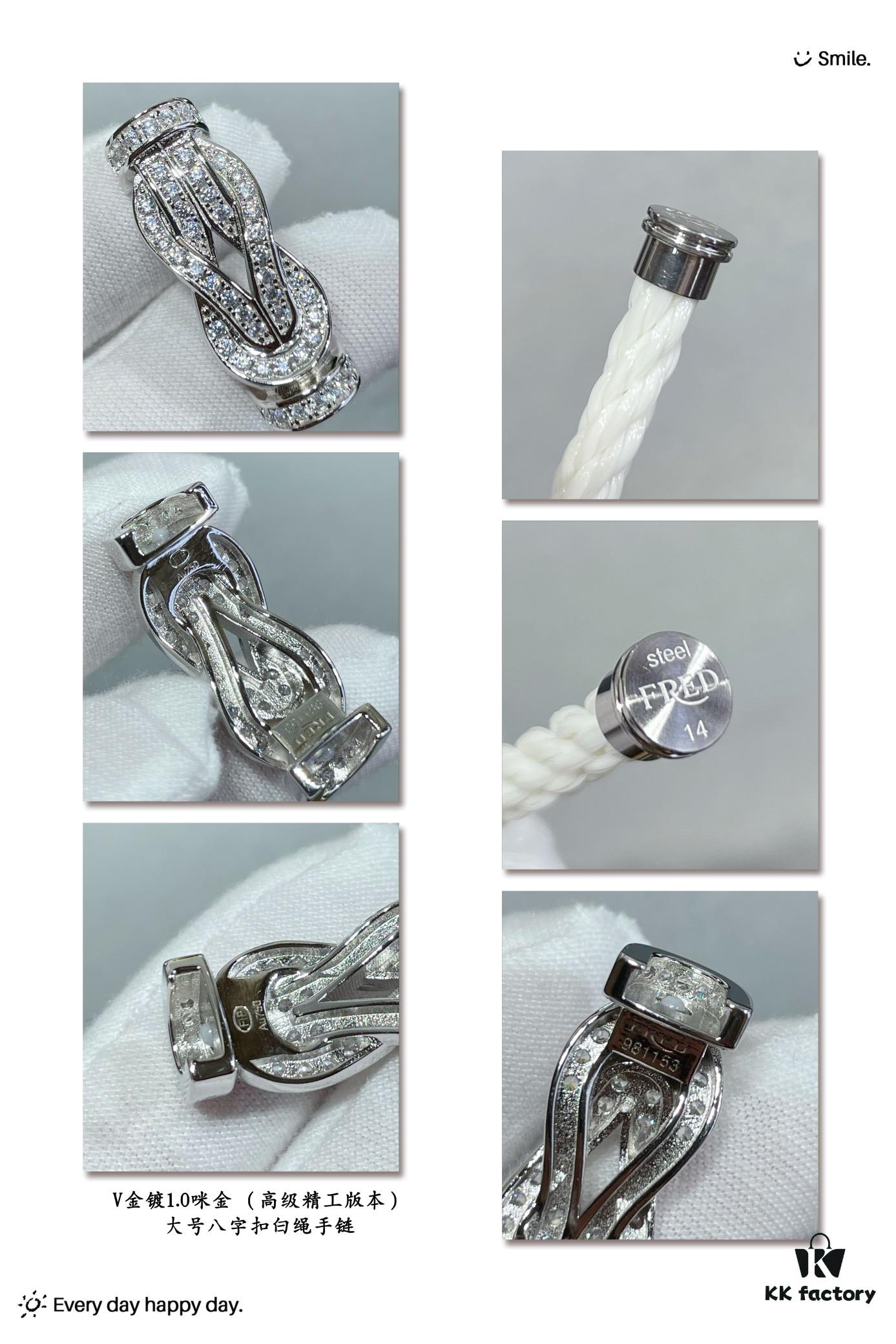 692ff45999f2d84055c8dc9d Fred Large Full Diamond Infinity Knot White Rope Bracelet – Luxury Fashion Elegant Design, High-End Custom Jewelry with Thick 18K Gold Plated Finish, Precision Micro-Pave, Must-Have Item for Influencers and Style Enthusiasts