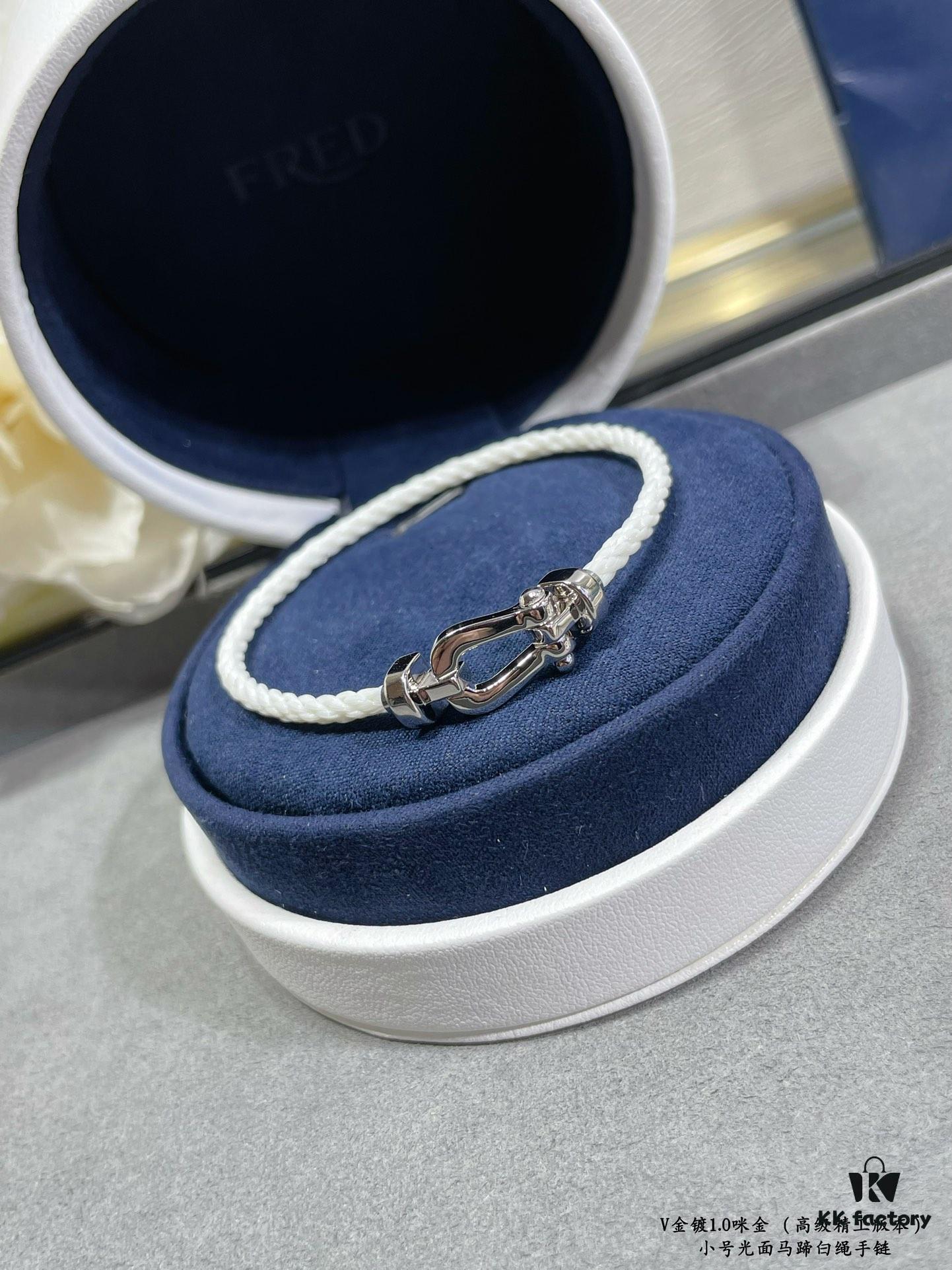 692ff45b99f2d84055c8dca1 FRED Junior Cable Matte White Rope Bracelet - Luxury Fashion Elegant Design, High-End Customized 18K Gold Plated Thickened Craftsmanship, Micro-Pave, Must-Have Accessory for Influencers and Style Seekers