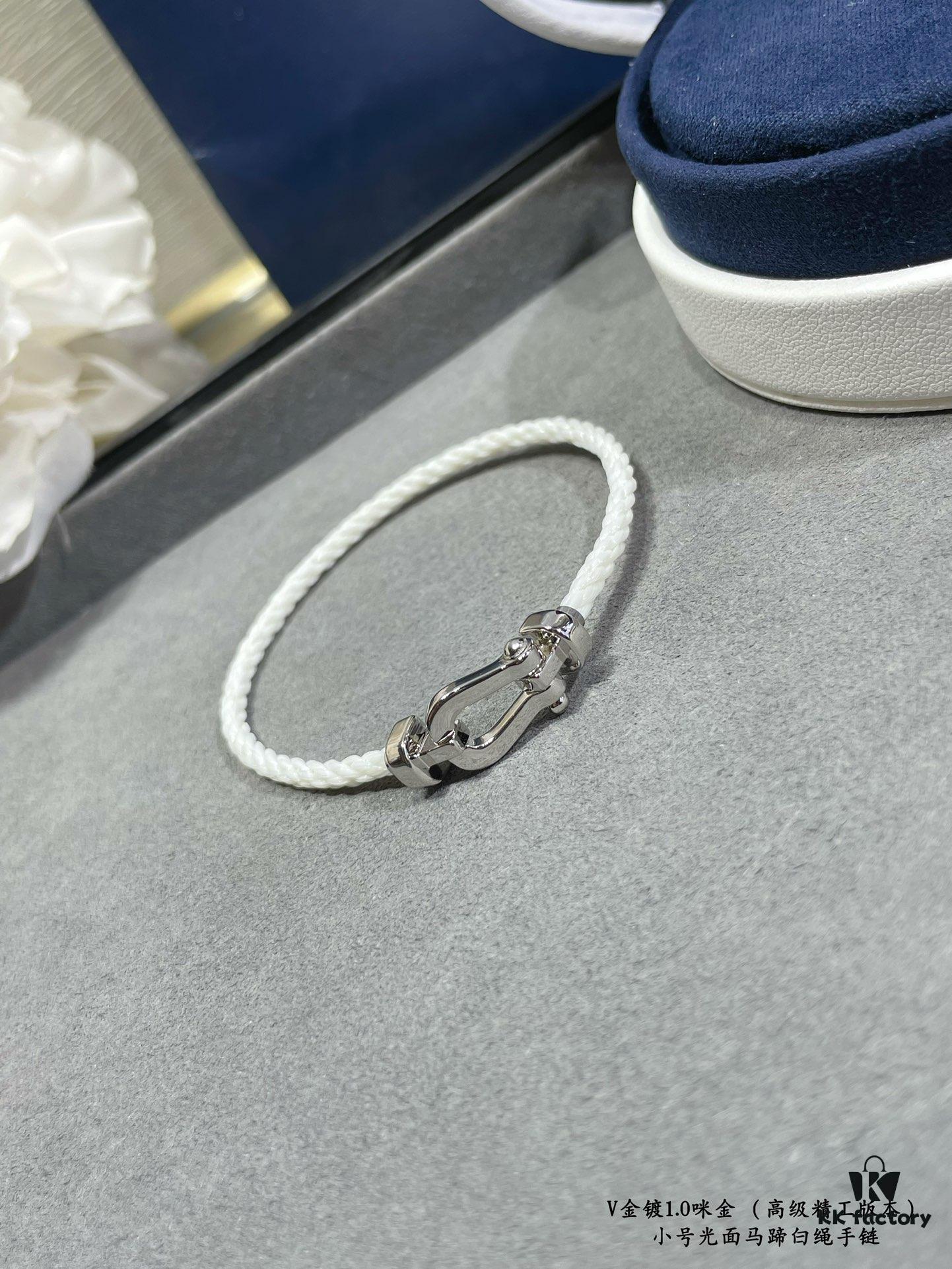 692ff45c99f2d84055c8dca2 FRED Junior Cable Matte White Rope Bracelet - Luxury Fashion Elegant Design, High-End Customized 18K Gold Plated Thickened Craftsmanship, Micro-Pave, Must-Have Accessory for Influencers and Style Seekers