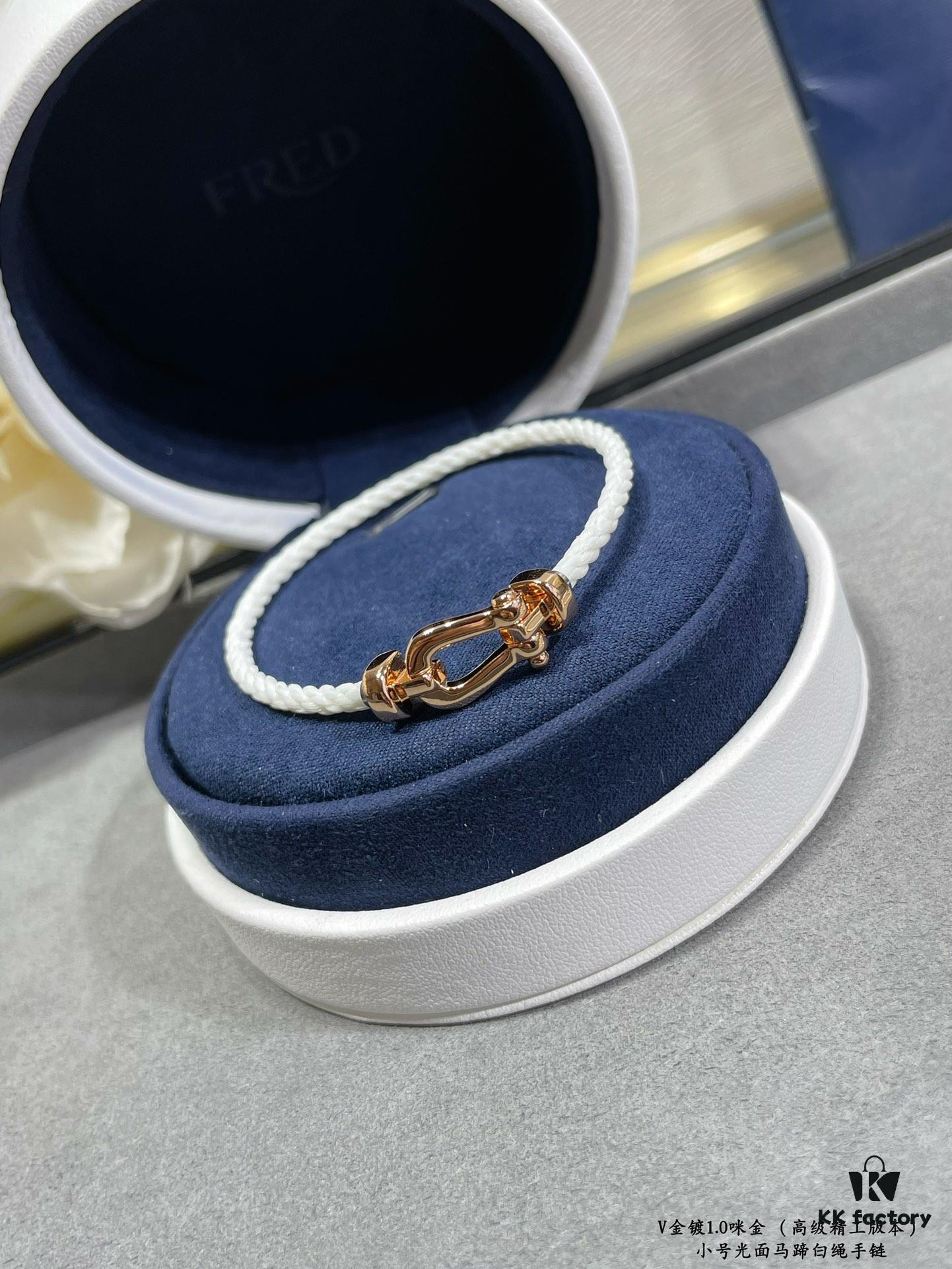 692ff45f99f2d84055c8dca4 FRED Junior Cable Matte White Rope Bracelet - Luxury Fashion Elegant Design, High-End Customized 18K Gold Plated Thickened Craftsmanship, Micro-Pave, Must-Have Accessory for Influencers and Style Seekers
