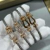 692ff46d99f2d84055c8dcb0 Fred Small Horseshoe Snap Buckle Steel Rope Bracelet, Fashionable and Exquisite, High-End Customized 18K Gold Plated Craftsmanship, Precision Micro-Inlay, Must-Have Item for Influencers and Fashion Enthusiasts