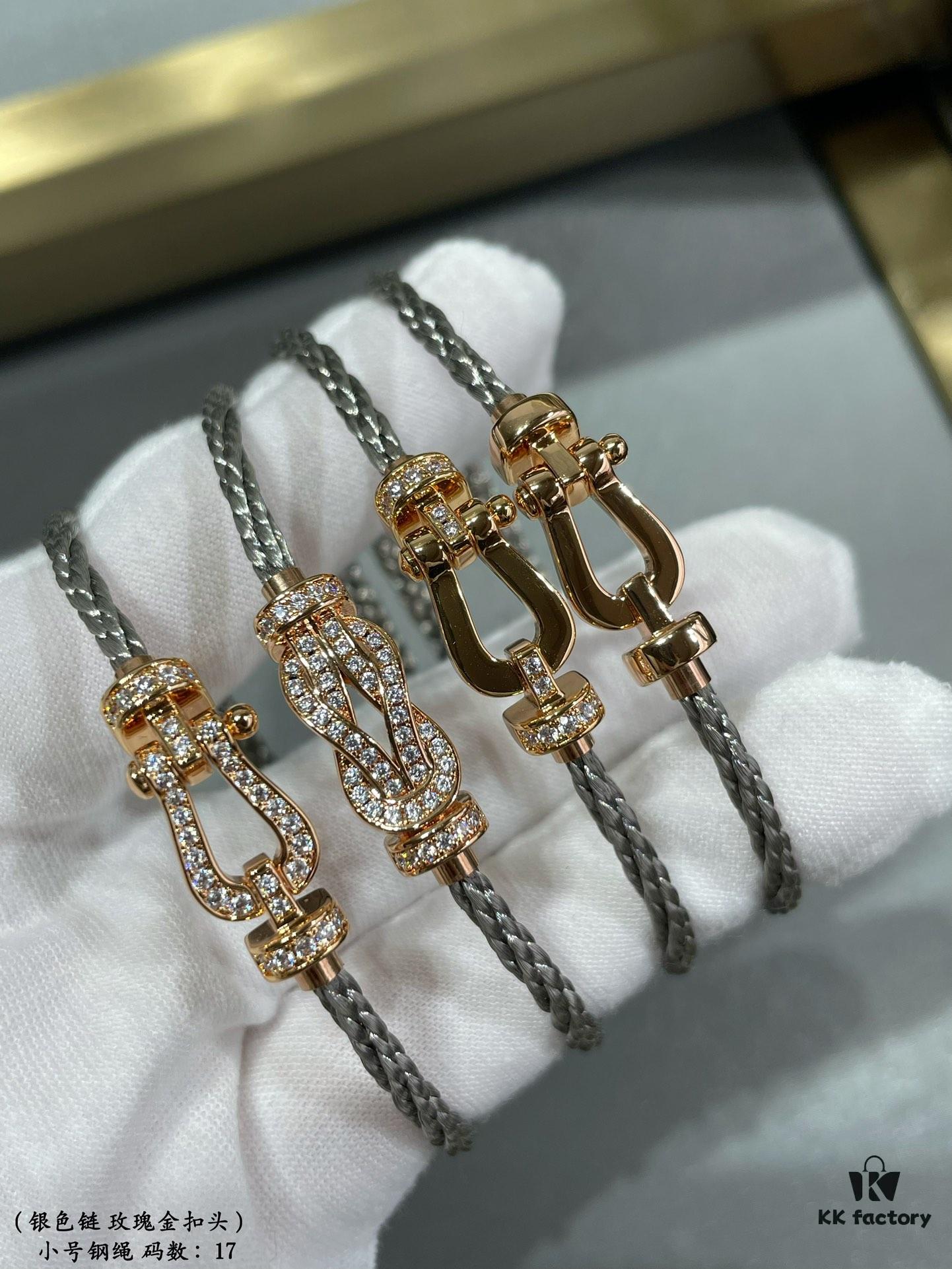692ff46d99f2d84055c8dcb0 Fred Small Horseshoe Snap Buckle Steel Rope Bracelet, Fashionable and Exquisite, High-End Customized 18K Gold Plated Craftsmanship, Precision Micro-Inlay, Must-Have Item for Influencers and Fashion Enthusiasts