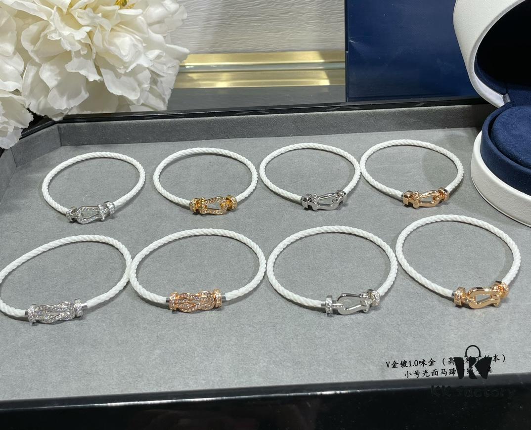 692ff46d99f2d84055c8dcb1 FRED Junior Cable Matte White Rope Bracelet - Luxury Fashion Elegant Design, High-End Customized 18K Gold Plated Thickened Craftsmanship, Micro-Pave, Must-Have Accessory for Influencers and Style Seekers