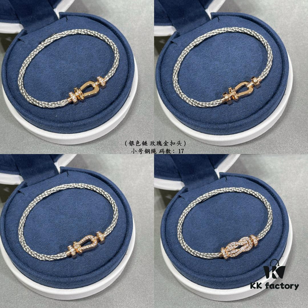 692ff46d99f2d84055c8dcb2 Fred Small Horseshoe Snap Buckle Steel Rope Bracelet, Fashionable and Exquisite, High-End Customized 18K Gold Plated Craftsmanship, Precision Micro-Inlay, Must-Have Item for Influencers and Fashion Enthusiasts