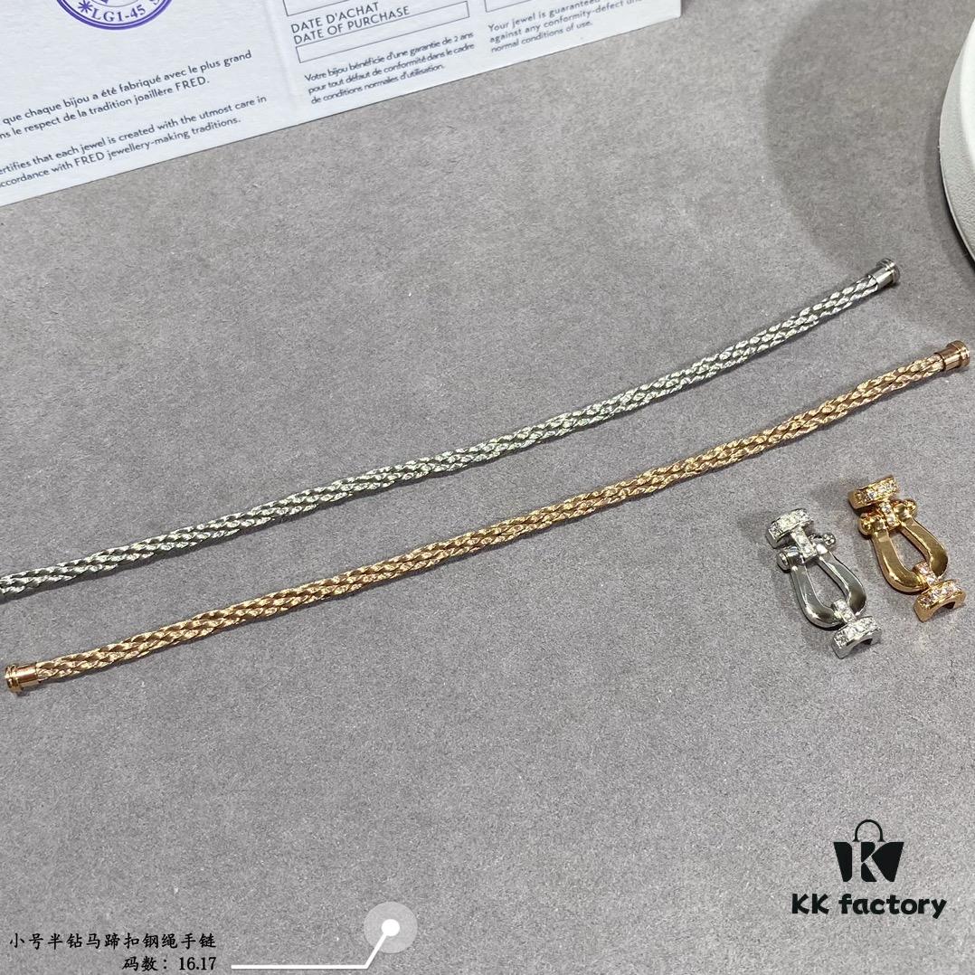 692ff47b99f2d84055c8dcc9 FRED-inspired Small Half-Diamond Horseshoe Steel Rope Bracelet, Luxury Fashion Exquisite Craftsmanship, Thickened 18K Gold Plated, Micro-Pave Design, Must-Have Item for Trendsetters and Fashion Enthusiasts