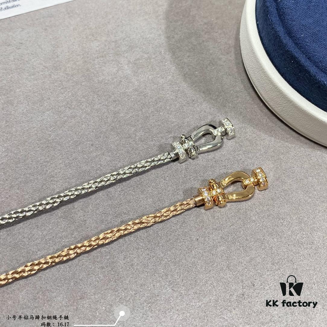 692ff47d99f2d84055c8dccb FRED-inspired Small Half-Diamond Horseshoe Steel Rope Bracelet, Luxury Fashion Exquisite Craftsmanship, Thickened 18K Gold Plated, Micro-Pave Design, Must-Have Item for Trendsetters and Fashion Enthusiasts