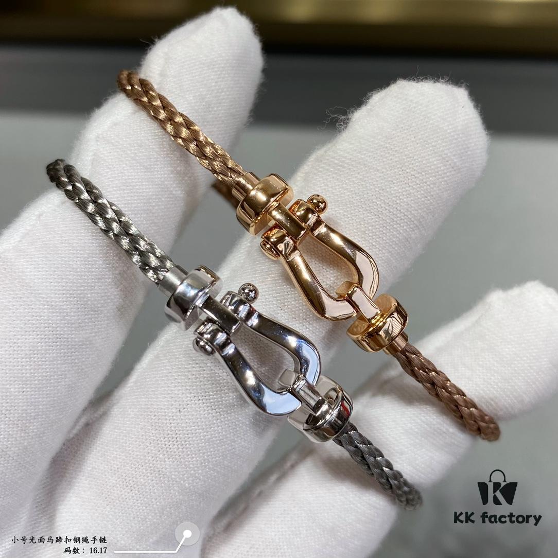 692ff47f99f2d84055c8dccf Fred Small Smooth Horseshoe Knot Steel Rope Bracelet - Luxury Fashion Exquisite Design, High-End Customized 18K Gold Plated Thickened Craftsmanship