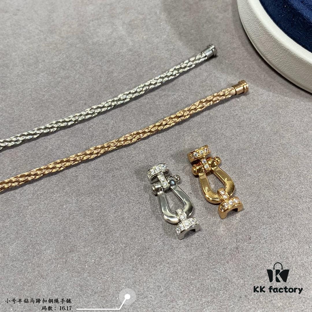 692ff48099f2d84055c8dcd2 FRED-inspired Small Half-Diamond Horseshoe Steel Rope Bracelet, Luxury Fashion Exquisite Craftsmanship, Thickened 18K Gold Plated, Micro-Pave Design, Must-Have Item for Trendsetters and Fashion Enthusiasts