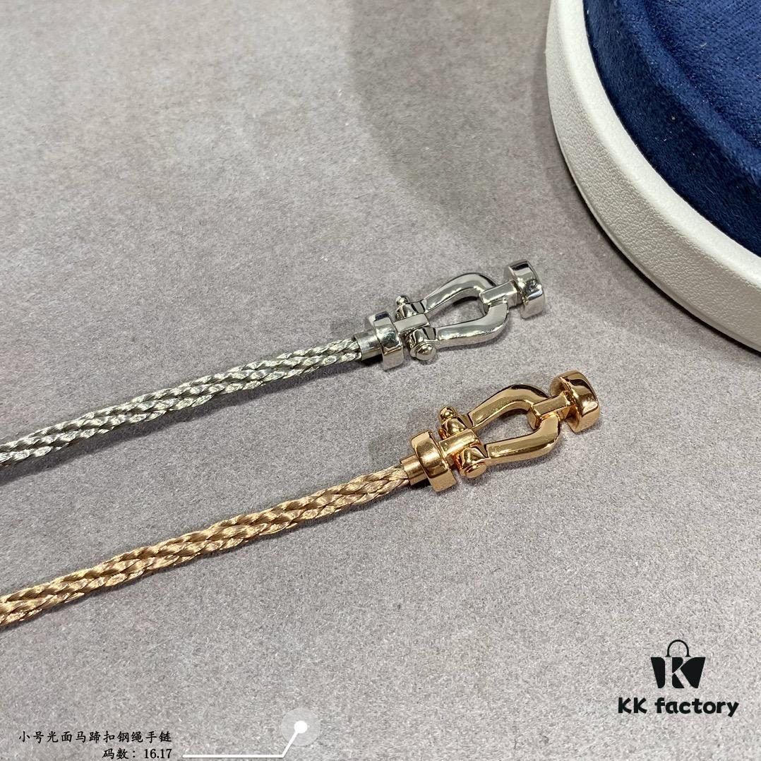 692ff48199f2d84055c8dcd3 Fred Small Smooth Horseshoe Knot Steel Rope Bracelet - Luxury Fashion Exquisite Design, High-End Customized 18K Gold Plated Thickened Craftsmanship