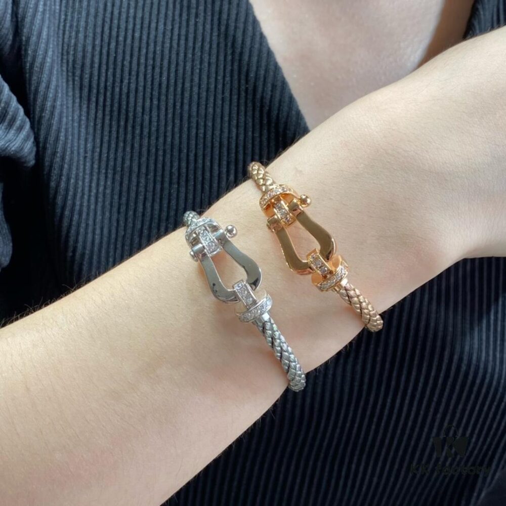 692ff48e99f2d84055c8dce8 Fred Large Half-Diamond Horseshoe Buckle Steel Rope Bracelet - Luxury Fashion Exquisite High-End Custom Design with Thickened 18K Gold Plating, Precision Micro-Inlay, a Must-Have for Influencers and Style Enthusiasts