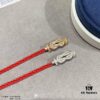 692ff4a699f2d84055c8dd08 Fred Small Full Diamond Infinity Knot Red String Bracelet, Luxury 18K Gold Plated, Precision Micro-Inlay, Fashionable and Elegant Design