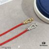 692ff4ab99f2d84055c8dd10 FRED Small Full Diamond Horsehoof Knot Red String Bracelet - Luxury Fashion Elegant Design, High-End Custom Jewelry with Thick 18K Gold Plated Electroplating and Precision Micro-Inlay, Must-Have Accessory for Trendsetters and Influencers