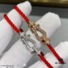 692ff4ac99f2d84055c8dd13 FRED Small Full Diamond Horsehoof Knot Red String Bracelet - Luxury Fashion Elegant Design, High-End Custom Jewelry with Thick 18K Gold Plated Electroplating and Precision Micro-Inlay, Must-Have Accessory for Trendsetters and Influencers