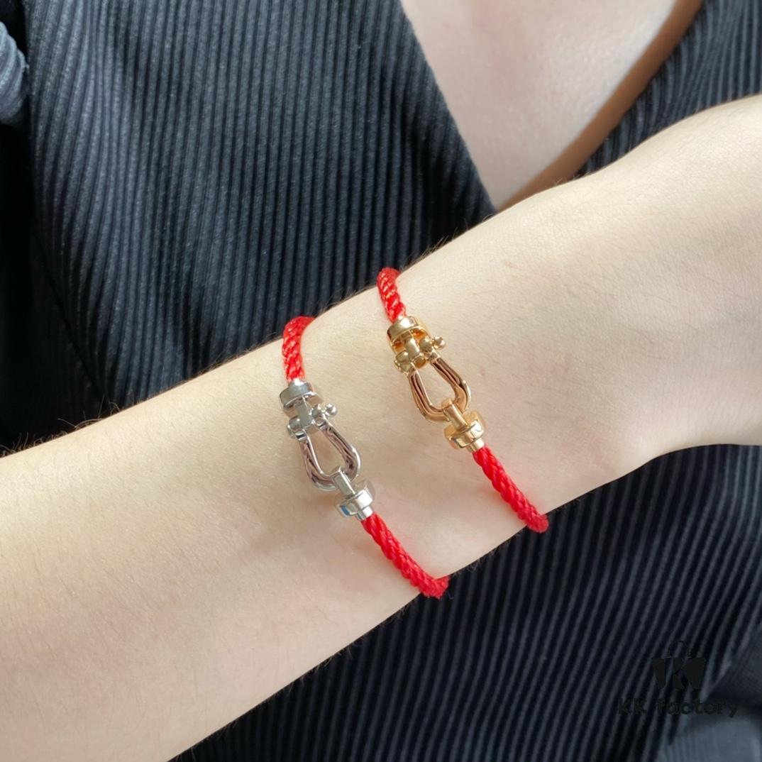 692ff4ae99f2d84055c8dd14 Fred Small Smooth Horsehoof Knot Red String Bracelet, Luxury Fashion Exquisite High-End Custom Jewelry, Thickened 18K Gold Plated Electroplating Craft, Fine Micro-Inlaid Design, Must-Have Accessory for Influencers and Trendsetters