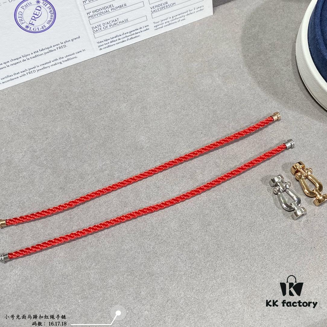 692ff4b099f2d84055c8dd16 Fred Small Smooth Horsehoof Knot Red String Bracelet, Luxury Fashion Exquisite High-End Custom Jewelry, Thickened 18K Gold Plated Electroplating Craft, Fine Micro-Inlaid Design, Must-Have Accessory for Influencers and Trendsetters