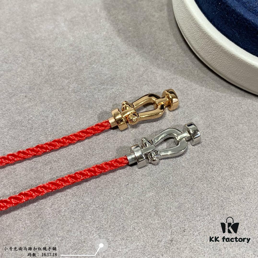 692ff4b599f2d84055c8dd1b Fred Small Smooth Horsehoof Knot Red String Bracelet, Luxury Fashion Exquisite High-End Custom Jewelry, Thickened 18K Gold Plated Electroplating Craft, Fine Micro-Inlaid Design, Must-Have Accessory for Influencers and Trendsetters