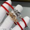 692ff4b799f2d84055c8dd1d Fred Small Half-Drilled Horseshoe Knot Red String Bracelet - High-End Custom Fashion Luxury Item, Thickened 18K Gold Plated Craftsmanship with Precision Micro-Inlay, Must-Have Accessory for Trendsetters and Influencers, Platinum Finish
