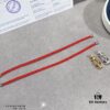 692ff4b899f2d84055c8dd1e Fred Small Half-Drilled Horseshoe Knot Red String Bracelet - High-End Custom Fashion Luxury Item, Thickened 18K Gold Plated Craftsmanship with Precision Micro-Inlay, Must-Have Accessory for Trendsetters and Influencers, Platinum Finish