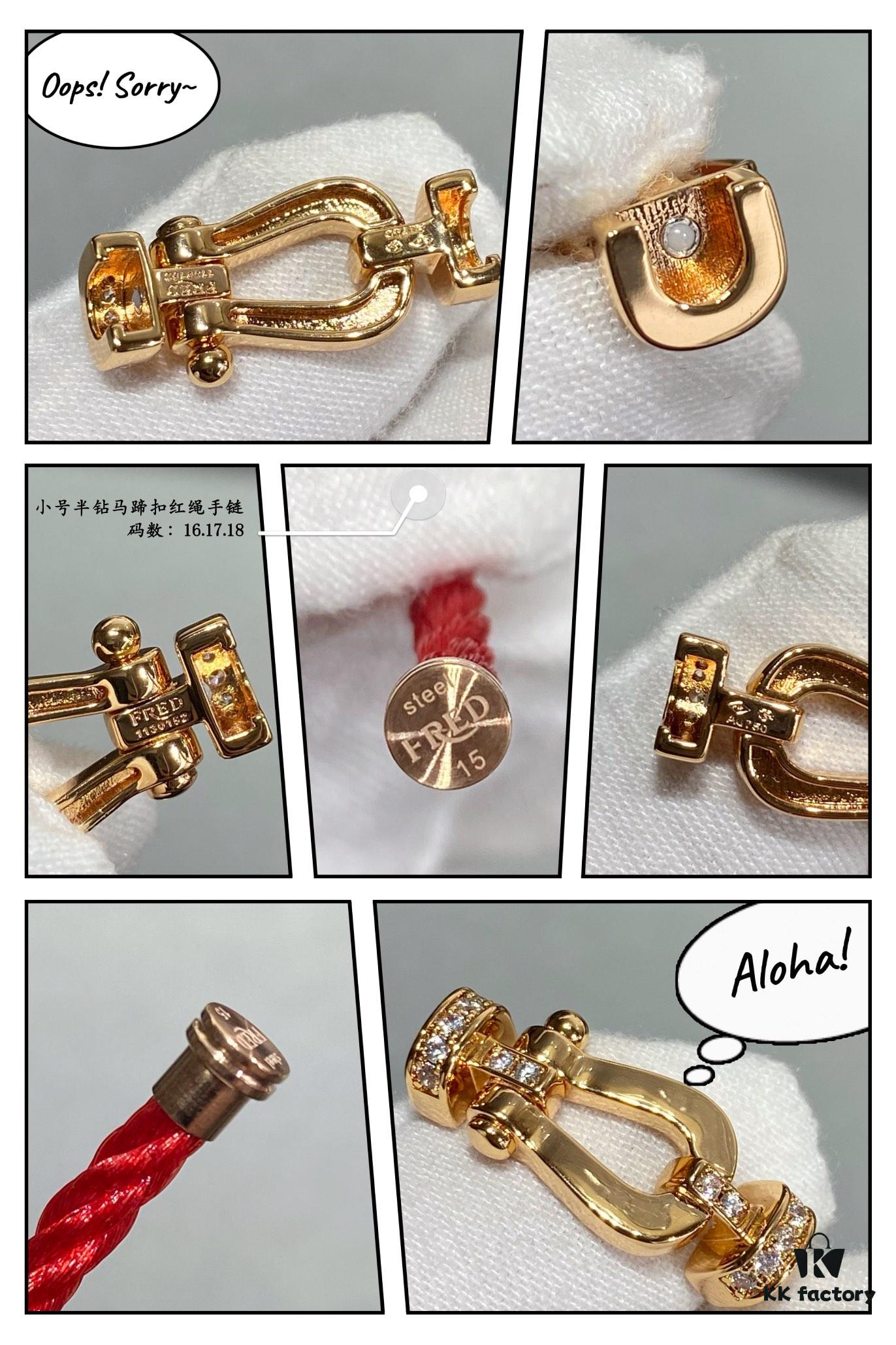 692ff4bc99f2d84055c8dd21 Fred Small Half-Drilled Horseshoe Knot Red String Bracelet - High-End Custom Fashion Luxury Item, Thickened 18K Gold Plated Craftsmanship with Precision Micro-Inlay, Must-Have Accessory for Trendsetters and Influencers, Platinum Finish