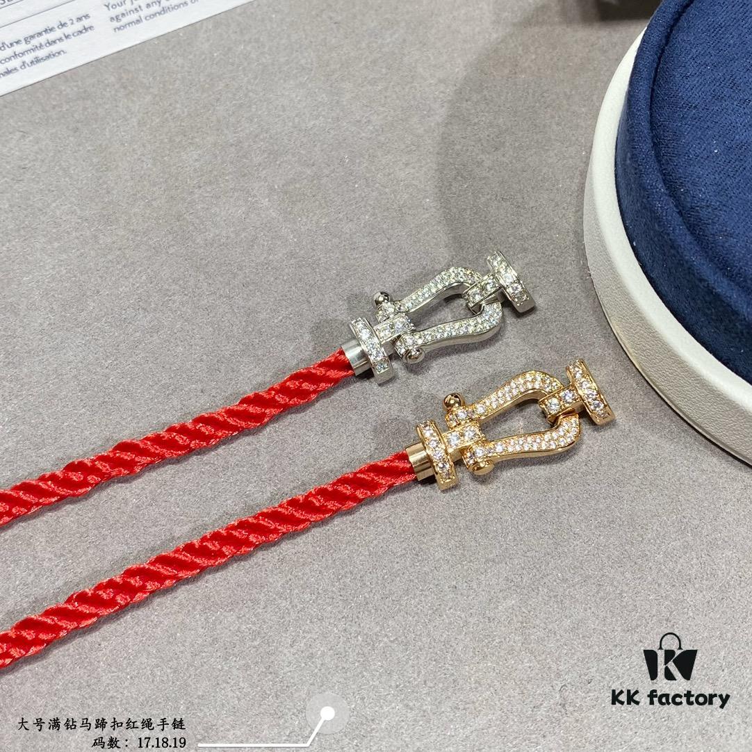 692ff4c999f2d84055c8dd2b Fred Large Full Diamond Horseshoe Red String Bracelet – Luxury Fashion Elegant Design, High-End Customized Thickened 18K Gold Plated Craftsmanship, Precision Micro-Pave, Must-Have Accessory for Influencers and Style Enthusiasts, Platinum and Rose Gold Options