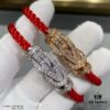 692ff4cd99f2d84055c8dd2d Fred Large Full Diamond Cross Knot Red String Bracelet, High-End Customized Fashion Jewelry, Thickened 18K Gold Plated Craftsmanship, Micro-Pave Workmanship, Must-Have for Trendsetters