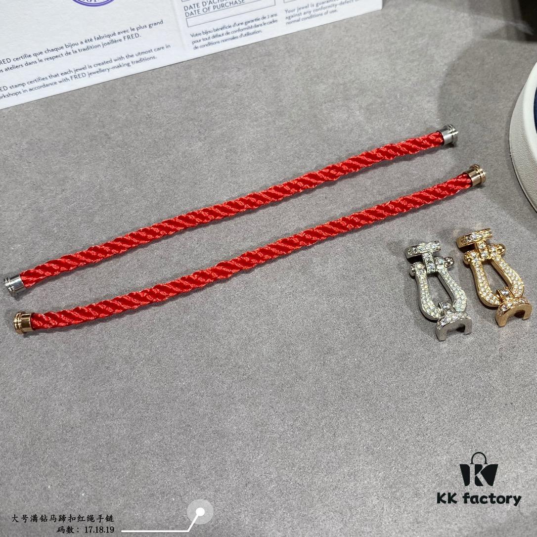 692ff4d099f2d84055c8dd2f Fred Large Full Diamond Horseshoe Red String Bracelet – Luxury Fashion Elegant Design, High-End Customized Thickened 18K Gold Plated Craftsmanship, Precision Micro-Pave, Must-Have Accessory for Influencers and Style Enthusiasts, Platinum and Rose Gold Options