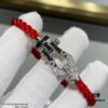 692ff4ec99f2d84055c8dd4a New Release ❤️ Fred Large Black and White Diamond Horsehoof Charm Red String Bracelet - Luxury Fashion Elegant Design