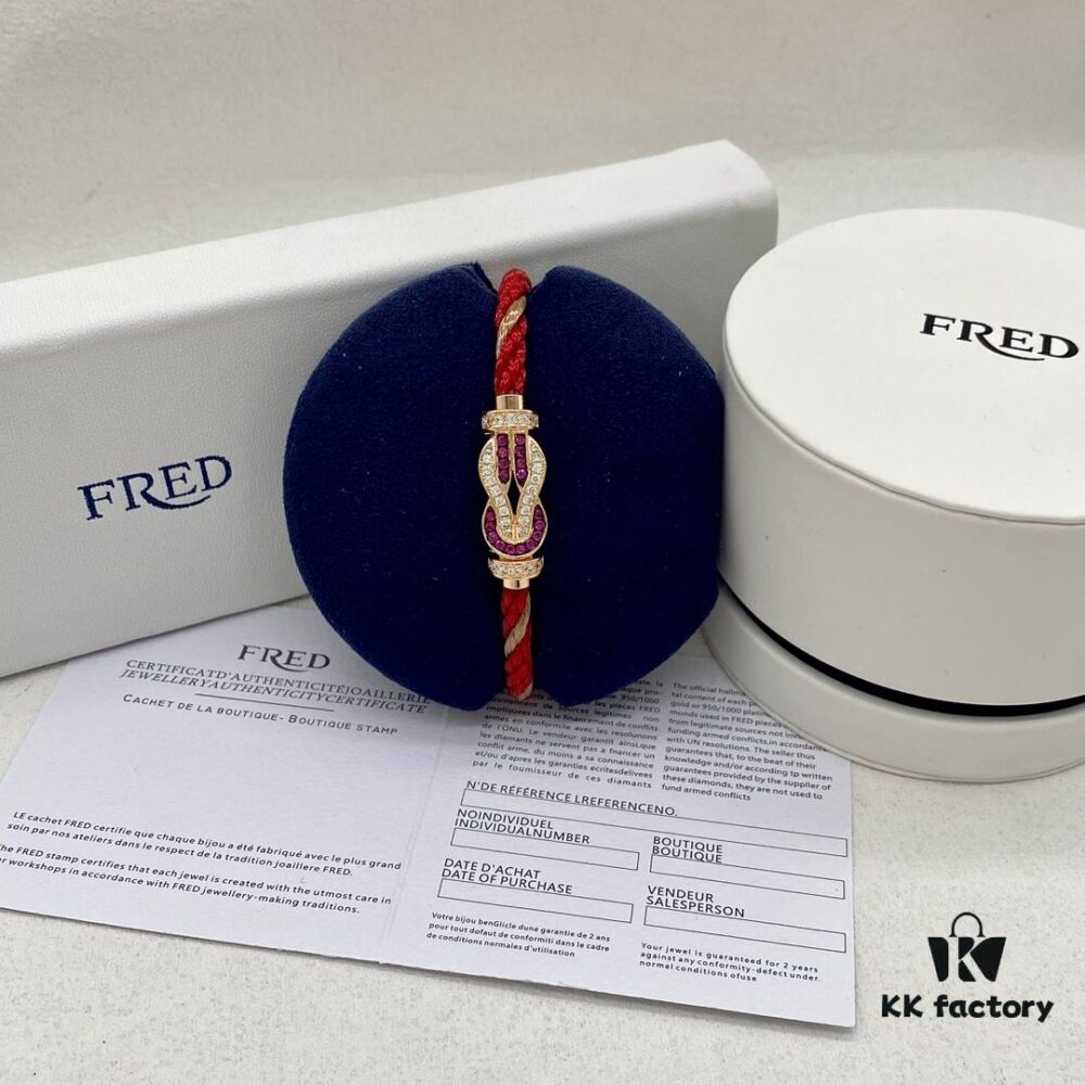 692ff54799f2d84055c8ddba Zhang Tian'ai Same-style FRED Féder Chance Infinie Large 18K Rose Gold Ruby Diamond Bracelet