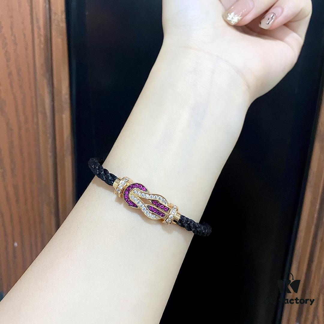 692ff54a99f2d84055c8ddbd Same FRED Chance Infinie Large 18K Rose Gold Ruby Diamond Bracelet as Worn by Zhang Tian'ai