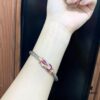 692ff55399f2d84055c8ddc8 Zhang Tian'ai Same Style FRED Féder Chance Infinie Large 18K Rose Gold Ruby Diamond Bracelet