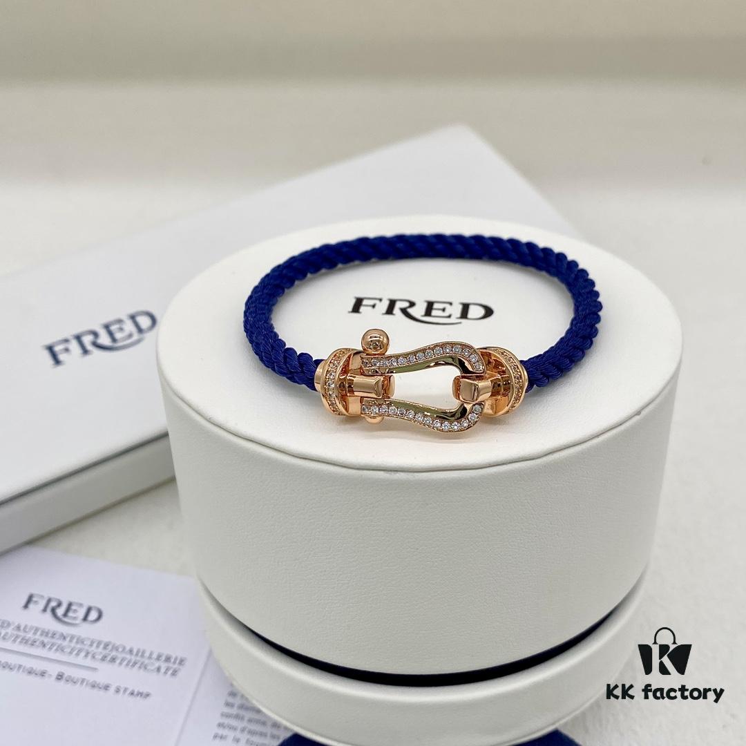 692ff55799f2d84055c8ddcf FRED Fred Force 10 Large Half-Pave Diamond Bracelet