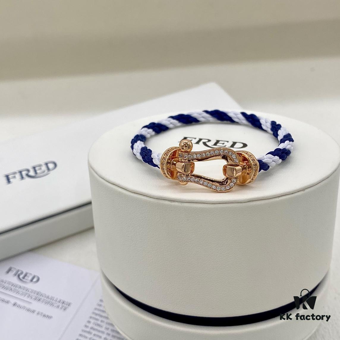 692ff55d99f2d84055c8ddd9 FRED FRED Force 10 Large Half-Pave Diamond Bracelet