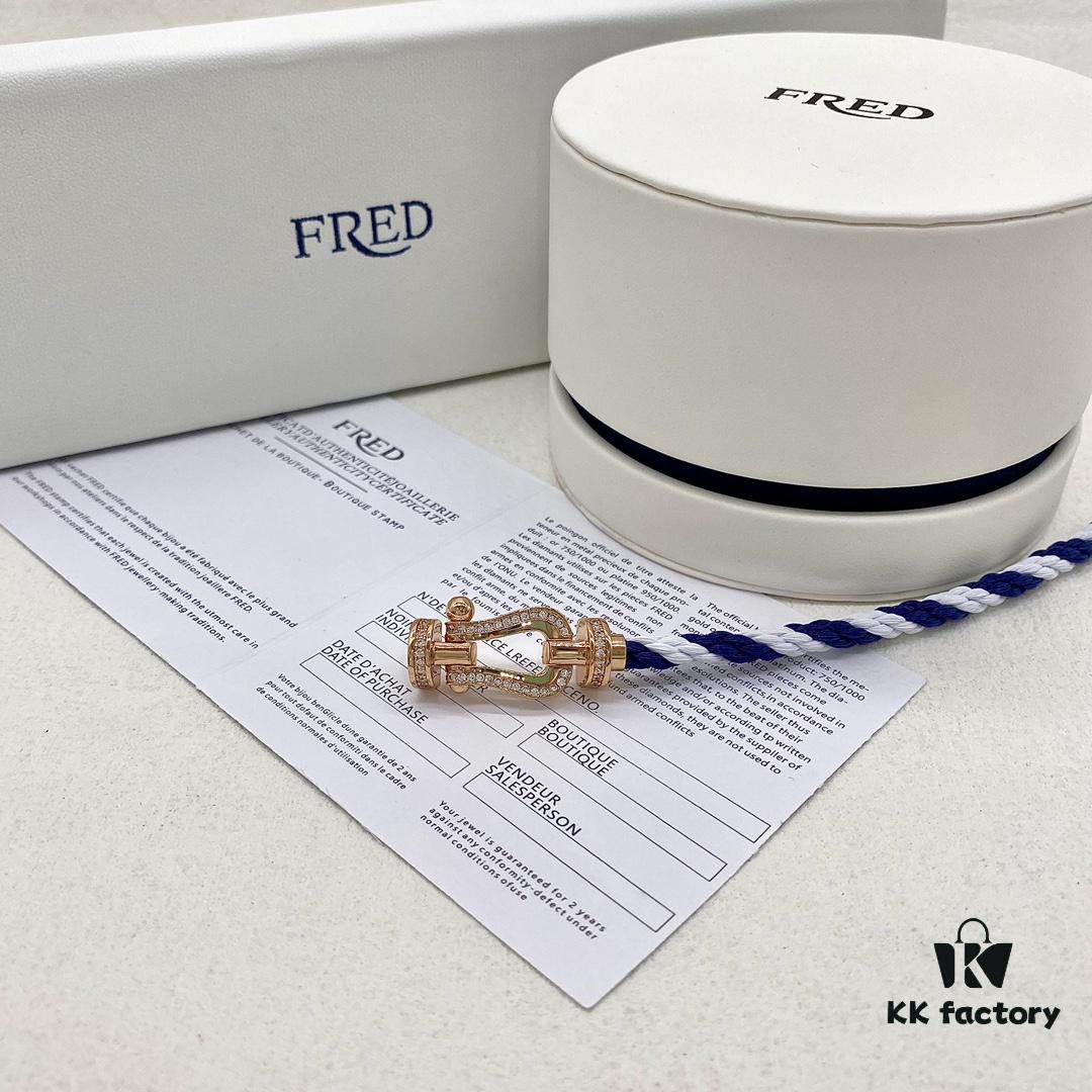 692ff55f99f2d84055c8dddd FRED FRED Force 10 Large Half-Pave Diamond Bracelet