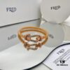692ff57899f2d84055c8de0e FRED Fred Joaillerie Force 10 Large Half-Paved Diamond Bracelet
