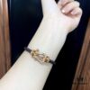 692ff58099f2d84055c8de1d FRED Force 10 Large Half-Pave Diamond Bracelet in Mahogany Tone