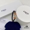 692ff58099f2d84055c8de1e FRED Force 10 Large Half-Pave Diamond Bracelet in Mahogany Tone
