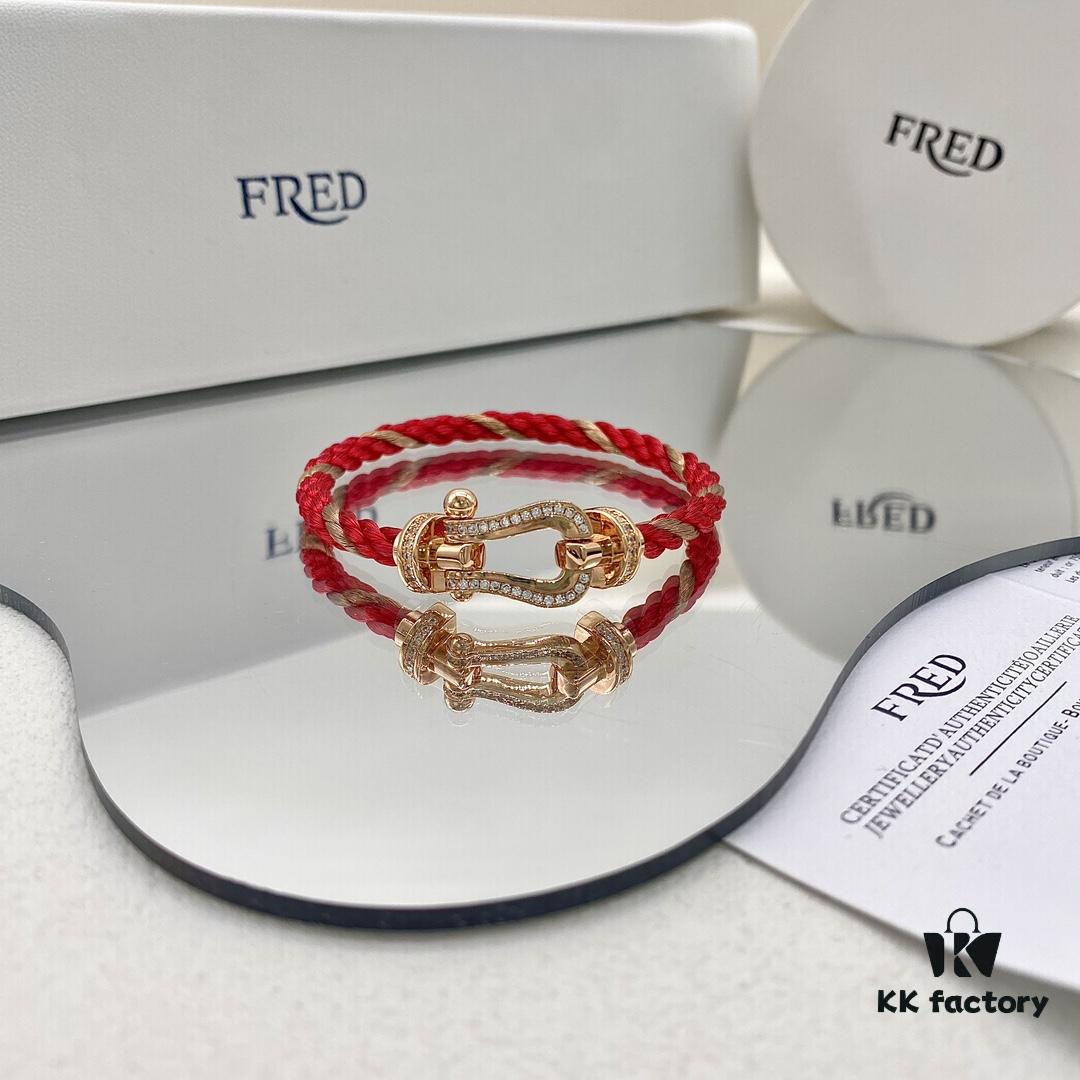692ff58499f2d84055c8de25 FRED Fred Force 10 Large Half-Paved Diamond Bracelet