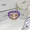 FRED Force 10 Large Half-Paved Diamond Bracelet