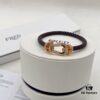 692ff58999f2d84055c8de31 FRED Force 10 Large Half-Pave Diamond Bracelet in Mahogany Tone