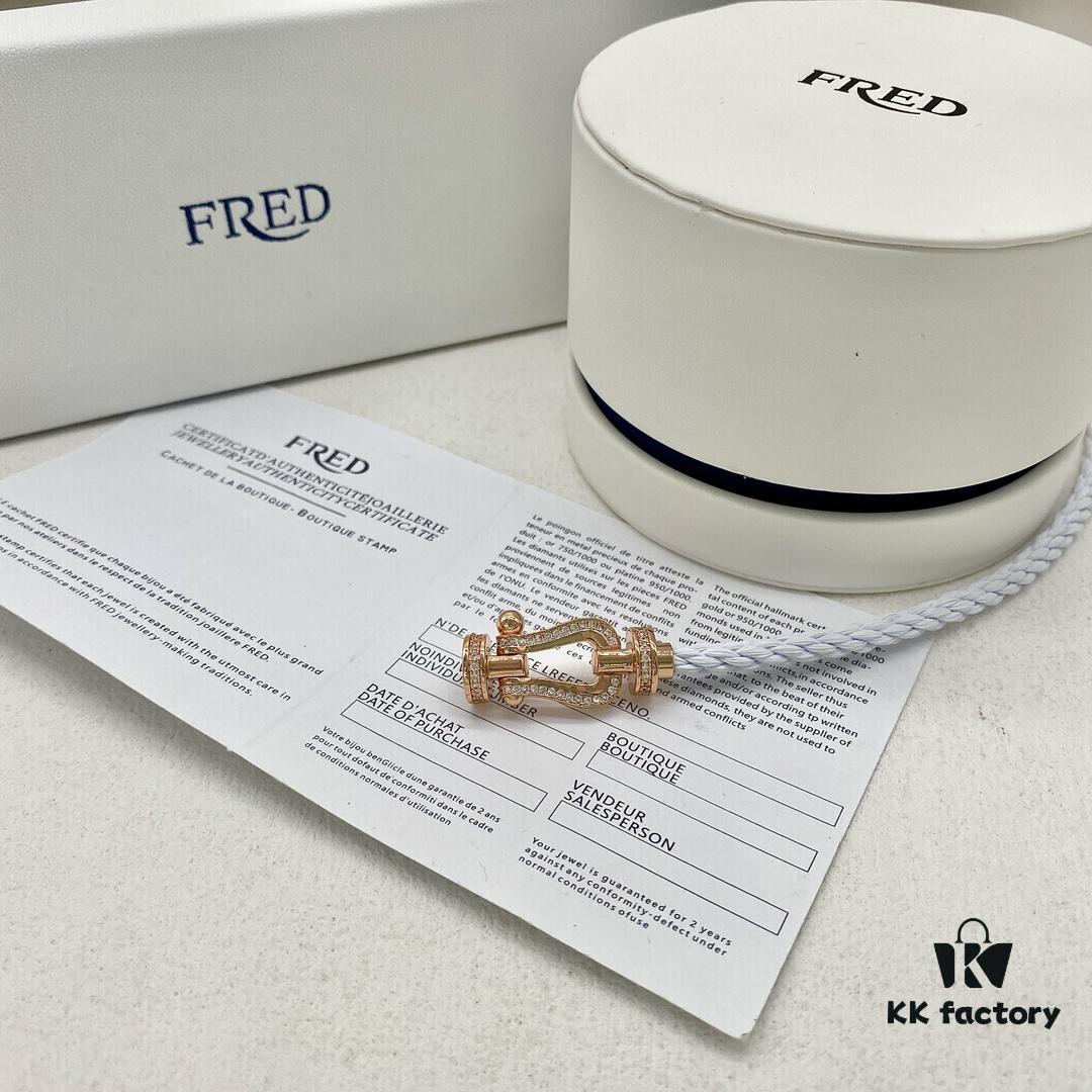 FRED Force 10 Large Half-Diamond-Paved Bracelet